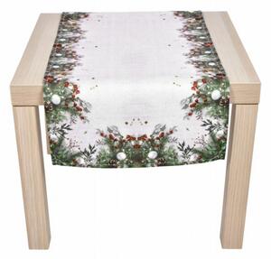 Forbyt Vánoční ubrus Cesmína CYH6024GC 40x140 cm