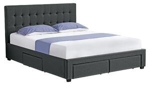 Manželská postel 180 cm Milada (s roštem) (šedá)