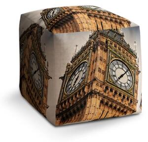 Sablio Taburet Cube Clock tower - 40x40x40 cm