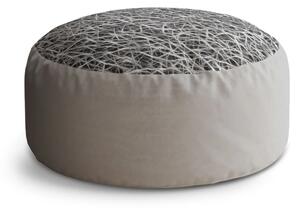 Sablio Taburet Circle Bílá vlákna: 38x48 cm