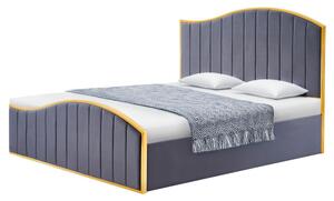 Manželská postel 160 cm Georgia (tmavě šedá)