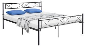 Manželská postel 180 cm Stella (s roštem) (černá)