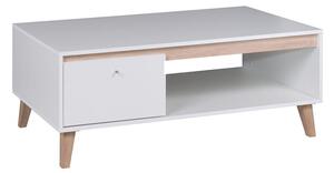 GAB Konferenční stolek Olivia - bílá + San Remo (Světlá)