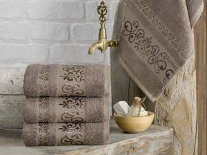 XPOSE® Bambusový ručník CATANIA - světle hnědý 50x90 cm