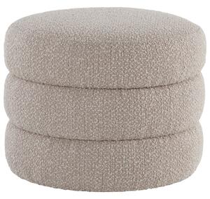 Jotex Béžový bouclé puf TRIBUS 50 cm