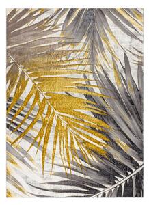 Koberec BLISS Z217AZ276 palmové listy, šedý / zlatý