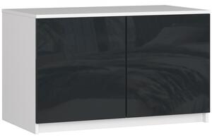 Nástavba na skříň S90 - bílá/grafit lesk