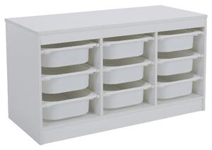 Organizér s úložnými boxy Trima (bílá)