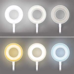 Solight WO66-W - LED stmívatelná lampička v bílé barvě se skřipcem, LED 8W, 3000K, 4000K, 5000K (Stmívatelná lampa na desku stolu s možností změny barvy světla)