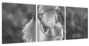 Obraz - Cottongrass (s hodinami) (90x30 cm)