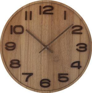 Dřevěné designové hodiny hnědé MPM 3D Wood - E01.3943
