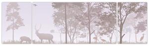 Obraz - Lesík, jednobarevný (170x50 cm)