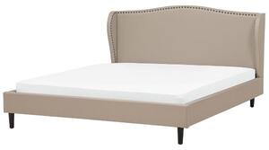 Manželská postel 180 cm COLLETTE (s roštem) (béžová). 1007208