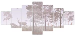 Obraz - Lesík, jednobarevný (210x100 cm)