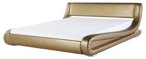 Manželská postel 160 cm AVENUE (s roštem) (zlatá). 1007156