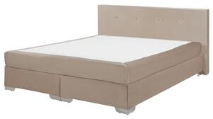 Kontinentální postel 160 cm CONSOLE (s roštem a matrací) (béžová). 1007223
