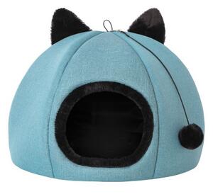 Budka pro kočku KITTY HEAD R1 modrá