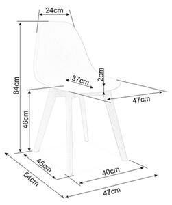 Jídelní židle MURAS buk/šedá