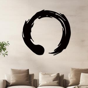 Dřevo života | Dřevěný obraz ENSO zenový kruh | Barva: Černá | Rozměry Ø: 40
