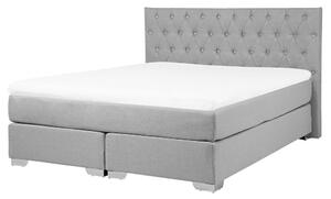 Manželská postel Boxspring 160 cm DUKE (s roštem a matrací) (šedá). 1007245