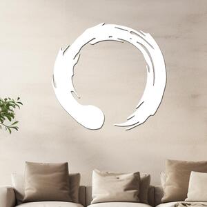 Dřevo života | Dřevěný obraz ENSO zenový kruh | Barva: Bílá | Rozměry Ø: 40