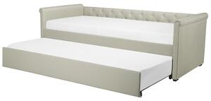 Rozkládací postel 90 cm LISABON (s roštem) (béžová). 1007305