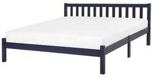Manželská postel 180 cm FLORIS (s roštem) (modrá). 1007276