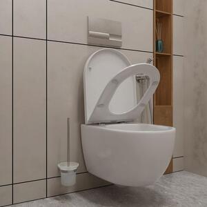 Kielle Oudee WC štětka s držákem na stěnu, matné sklo/chrom 40502000