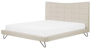 Manželská postel 180 cm LANEL (s roštem) (béžová). 1007298