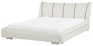 Manželská postel 180 cm NICE (s roštem) (bílá). 1007392