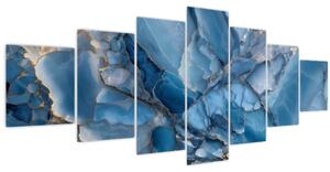 Obraz - Modrý členitý mramor (210x100 cm)