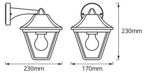 Osram - Venkovní nástěnná lampa TRADITION DOWN 1xE27/60W/230V IP44