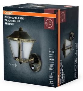 Osram - Venkovní nástěnná lampa se senzorem TRADITION UP 1xE27/60W/230V IP44