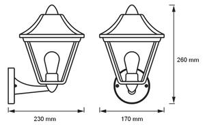 Osram - Venkovní nástěnná lampa TRADITION UP 1xE27/60W/230V IP44