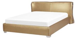 Manželská postel 140 cm PARNAS (s roštem) (zlatá). 1007421