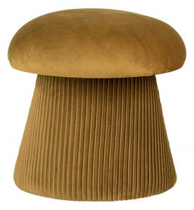 Taburet Hampton, sametový, barva hořčicová, Ø41×39 cm – House Nordic