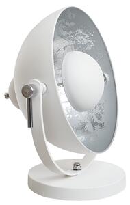 Retro stolní lampa - Studio, bílo stříbrná