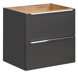 Závěsná skříňka pod umyvadlo - CAPRI 820 black, šířka 60 cm, matná černá/zlatý dub