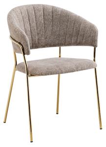 Designové jídelní křeslo Dasmona 1 (hnědá + zlatá)