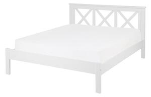 Manželská postel 140 cm TANTE (s roštem) (bílá). 1007533