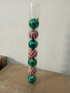 Aga Vánoční baňky MIX 6cm 7ks Bílo-červené/Zelené