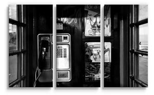 Sablio Obraz - 3-dílný Telefonní budka - 120x80 cm