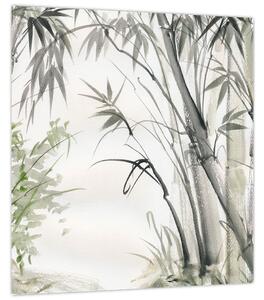 Obraz - Bambusy, kresba (30x30 cm)