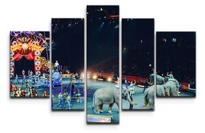 Sablio Obraz - 5-dílný Cirkus - 125x90 cm