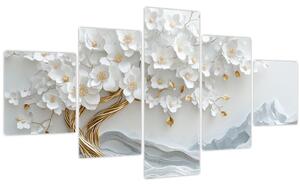 Obraz - 3D elegantní strom života (125x70 cm)