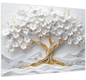 Obraz - 3D elegantní strom života plný květů (70x50 cm)