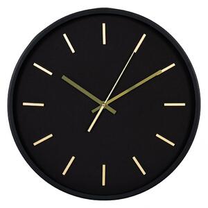 Nástěnné hodiny Kensington, černé, tichý chod, ø35 cm – House Nordic