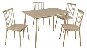 Jídelní set 1+4 Sendy (buk přírodní)