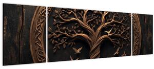 Obraz - Dřevěný strom života (170x50 cm)