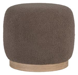 Taburet Belfort, teddy, hnědý, Ø44,5×40 cm – House Nordic